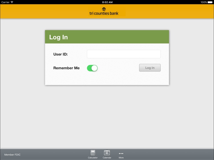 Tri Counties Mobile Banking for iPad