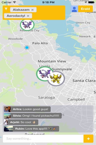 CatchUmAll LIVE Map + Chat + Health for Pokémon GO screenshot 2