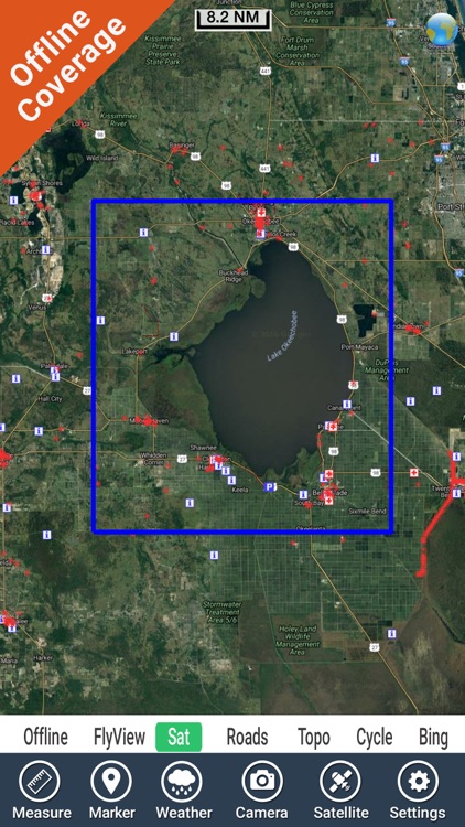 Lake Okeechobee Florida HD GPS fishing chart screenshot-4