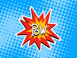 Comic Book Pow Stickers