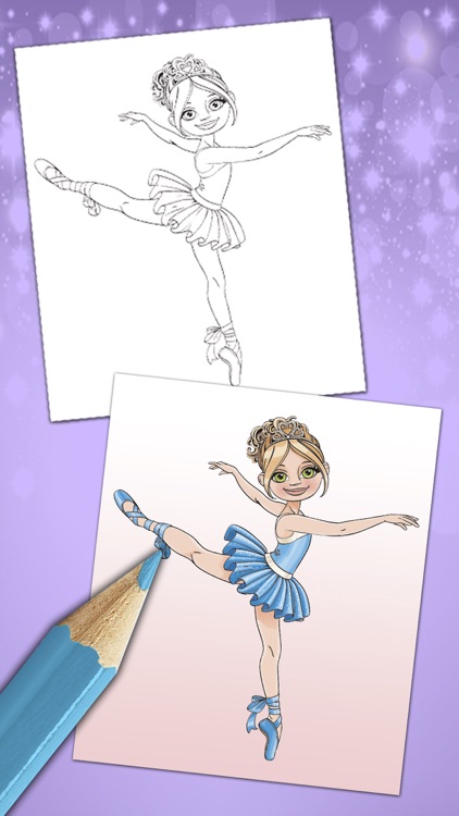 Magical ballerina coloring book pages game screenshot-4