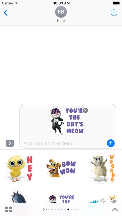 Twistey Wishkers Stickers for iMessage