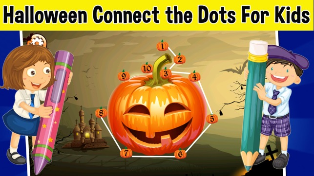 Halloween Connect the Dots - Halloween Games For Toddlers & (圖1)-速報App