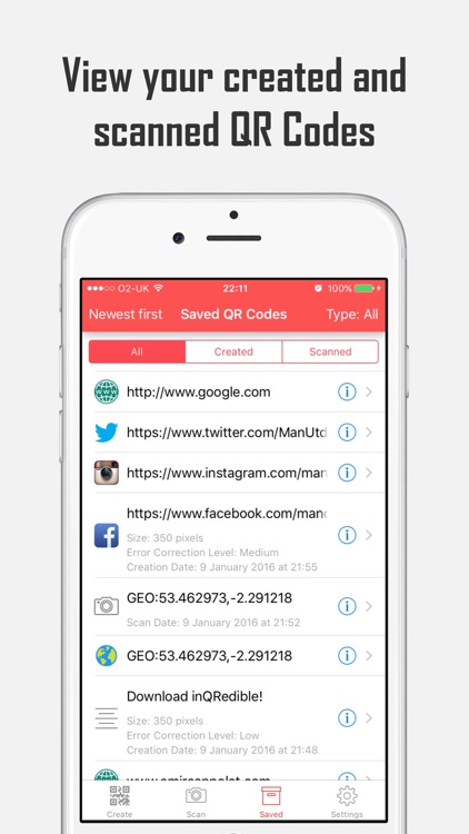 inQRedible - QR Code Reader and Creator screenshot-4