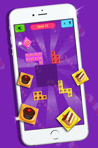 Fit Sweet Candy Block.s Into Grid Puzzle Solve.r screenshot 4
