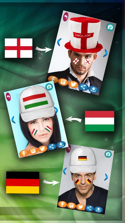 Euro Flags Face Swap Stickers Photo Make.over Game