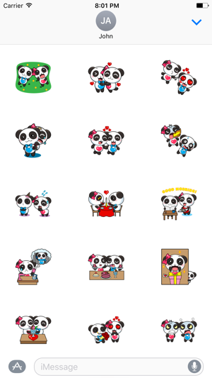 Couple Panda Sticker(圖1)-速報App