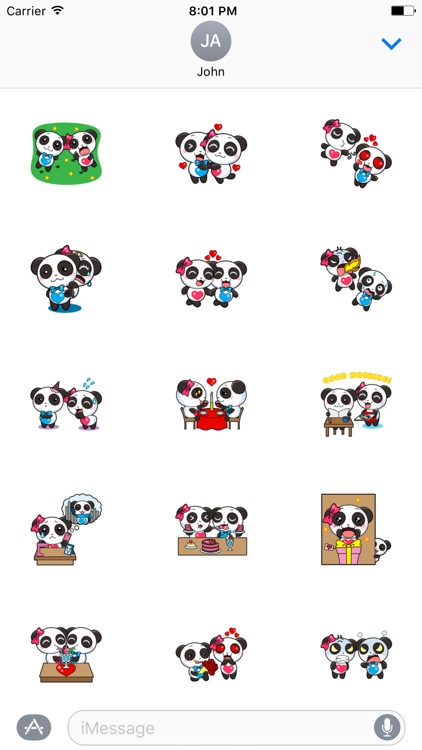 Couple Panda Sticker