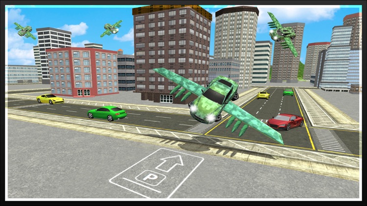 Army Rooftop Flying Car Parking 3D