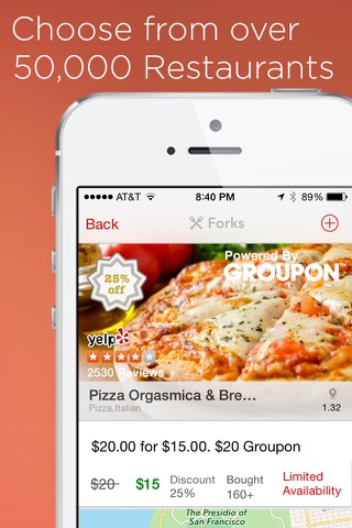 Forks - Restaurant Coupons & Food Deals ft Groupon screenshot 3