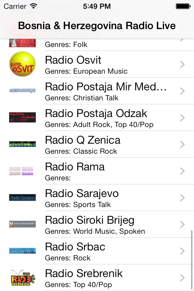 Bosnia and Herzegovina Radio Live (Босна и Херцеговина, Bosnian, bosanski, босански) screenshot 2