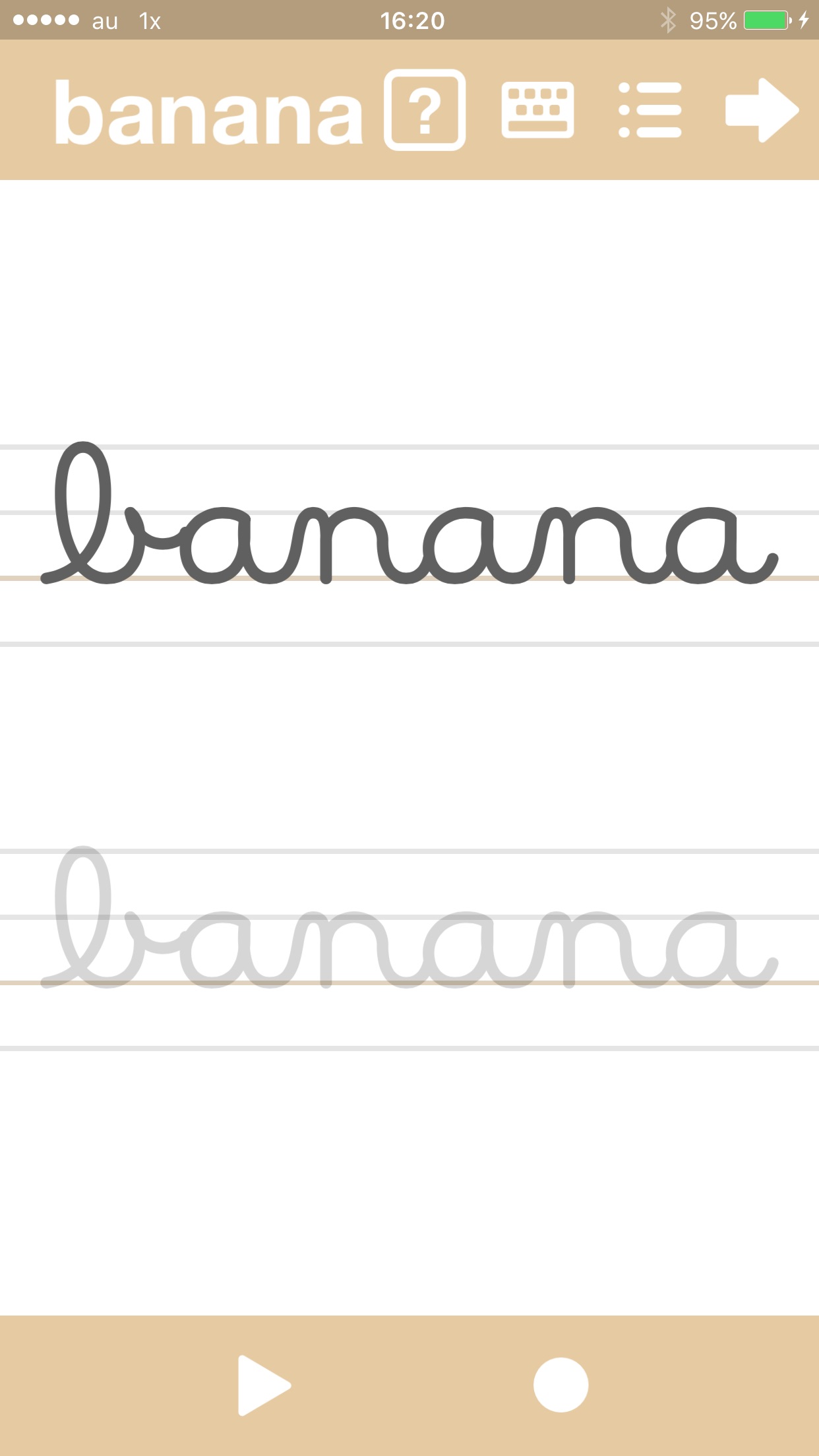 Screenshot do app Cursive Writing App@ abCursive
