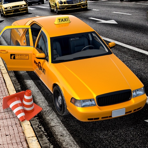 City Taxi Driver Sim 2016 - Yellow Cab Parking Maina in Las Vegas Real Traffic iOS App