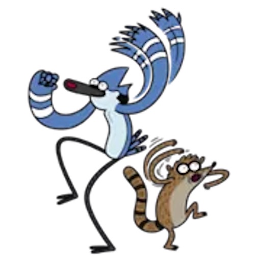 The dancing of skunk and hawk Stickers icon