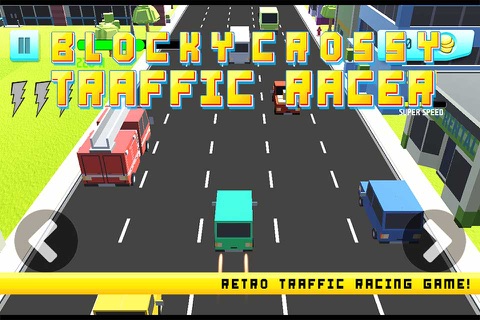Blocky Crossy Traffic Racer screenshot 2