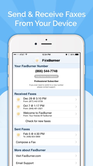 Fax Burner: Send & Receive Fax(圖1)-速報App