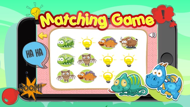 Dinosaur animals matching remember game preschool(圖2)-速報App