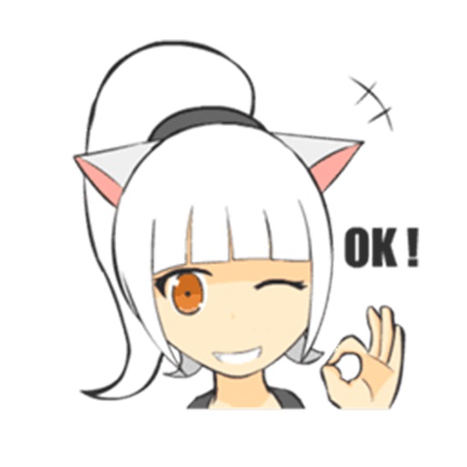 Cute Anime Girl - Stikers! Icon