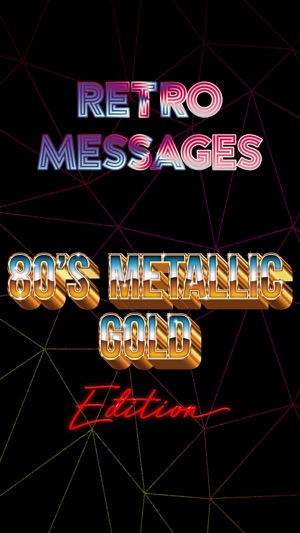 Retro Messages - 80s 3D Gold Metal(圖1)-速報App