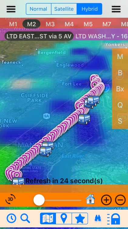 Bus NYC 3D with NOAA Radar Pro
