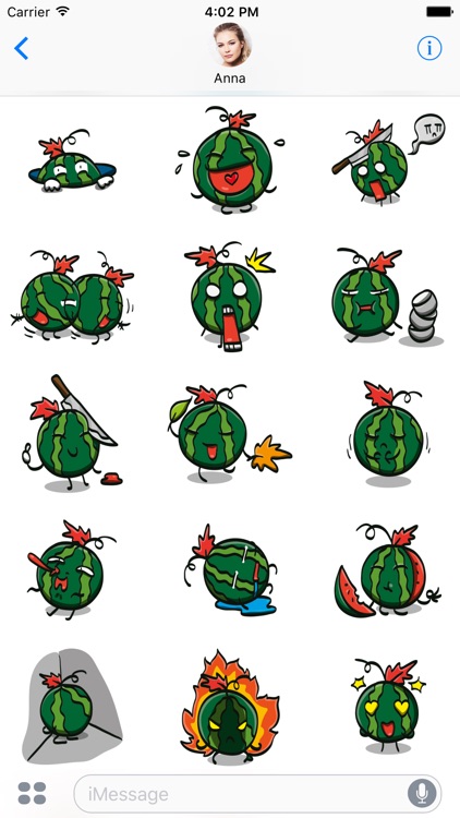 Watermelon Stickers - Funny Emoji