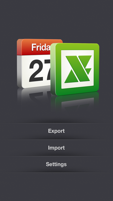xCalendar - Export/Import Calendar to/from an Excel file Screenshot 1