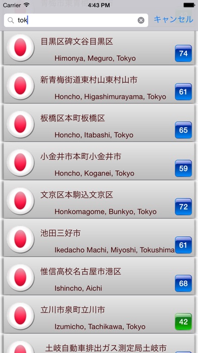 リアルタイム大気質指標 screenshot1