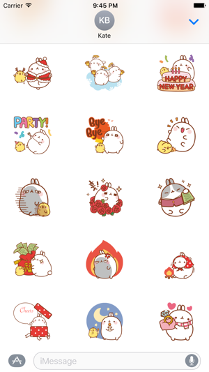 Molang The Rabbit for Christmas Stickers Pack(圖1)-速報App