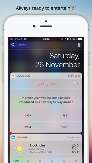 Quick Quiz - A Widget Based Quiz Game