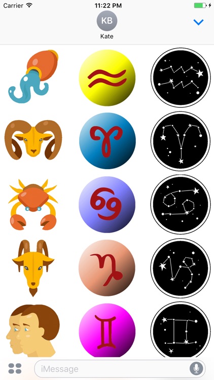 Animated Zodiac GIF Stickers for iMessage