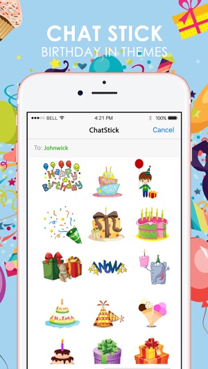 Birthday Emoji Stickers Keyboard Themes ChatStick(圖1)-速報App