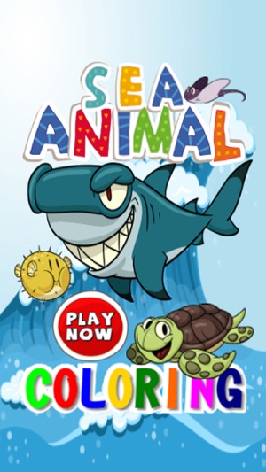 Sea animals shark turtle doodles coloring book kid(圖1)-速報App