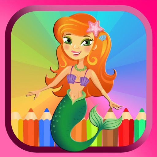 Mermaid Coloring Book Paint Games Free For Kids 2