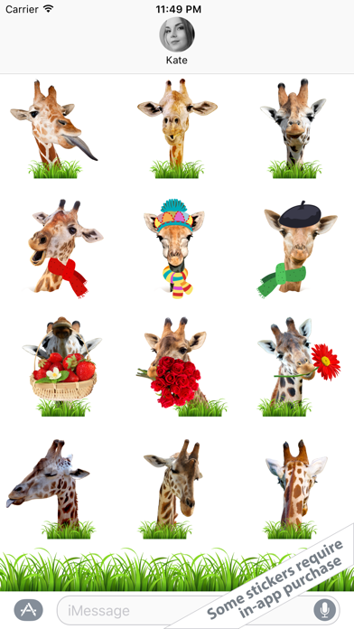 How to cancel & delete Free Stickers - Live Giraffes 2 from iphone & ipad 4