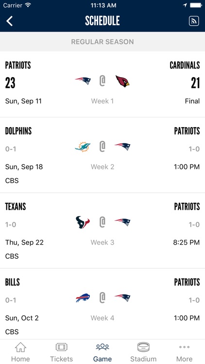 Patriots Gameday Live