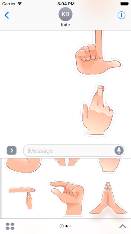 Hand Sign Stickers for iMessage screenshot-3
