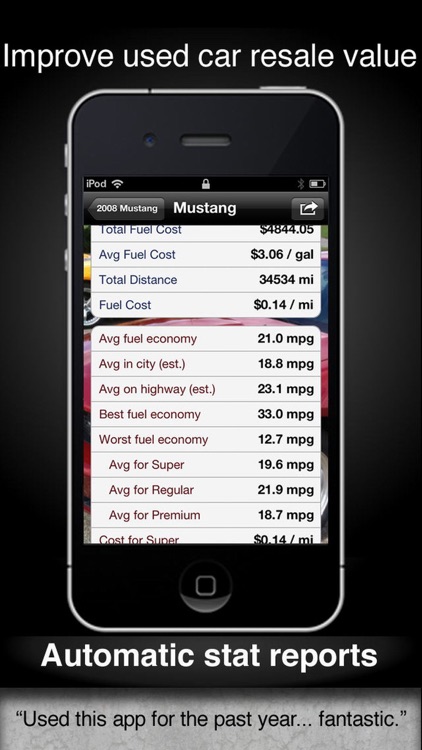 Car Care - fuel economy & service tracking screenshot-3
