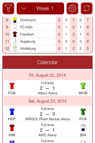 Deutsche Fußball 2015-2016 - Mobile Match Centre screenshot 2