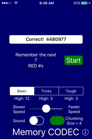 Memory CODEC - Remember a Number Sequence screenshot 3