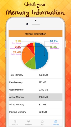 Memory Monitor: Disk, storage and proces