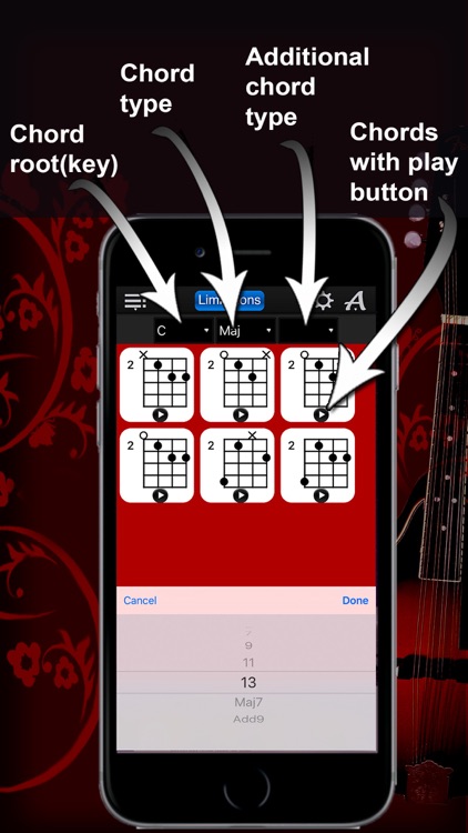 Mandolin Chords Compass Lite: lots of chord charts