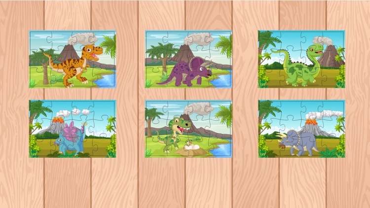 Cute Dinosaur Jigsaw Puzzles Games for Kids Free