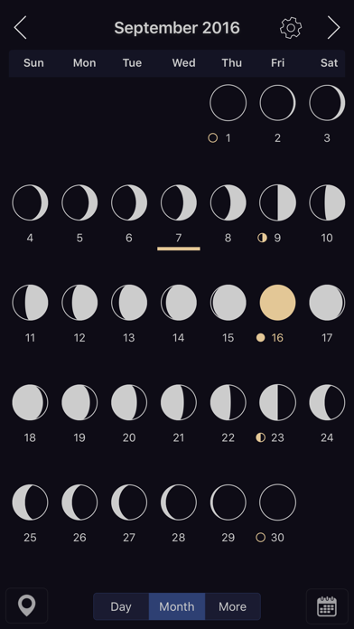 240 0 月の満ち欠けの状態や月の出入り 軌道などがわかるカレンダーアプリ Moon Calendar Pro ほか 面白いアプリ Iphone最新情報ならmeeti ミートアイ