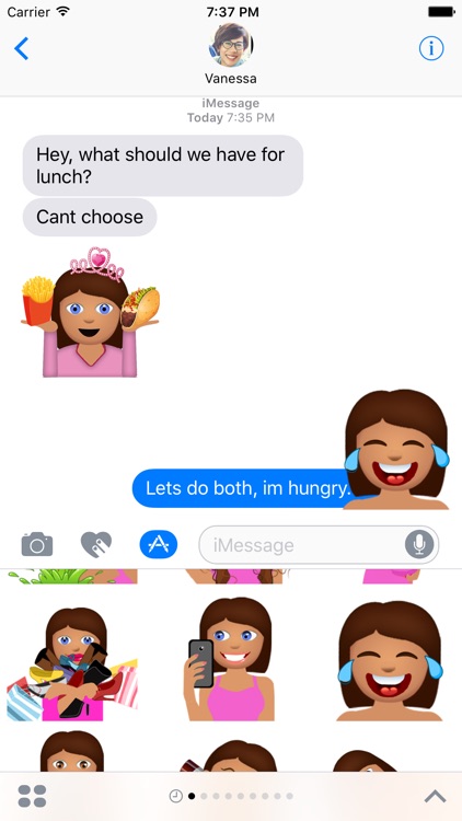 BFF Julia – Fun Girly Emoji Stickers for iMessage