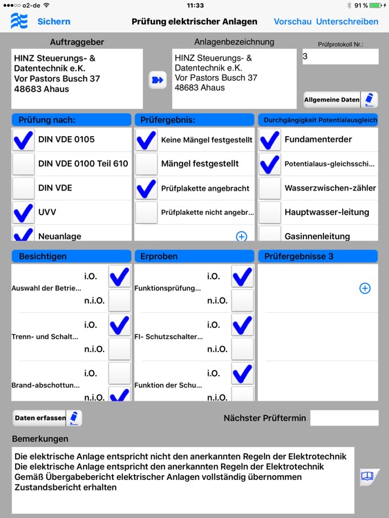 MEiAPPS Prüf- Protokoll