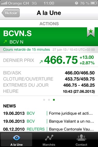 BCV Finance & Marchés screenshot 2