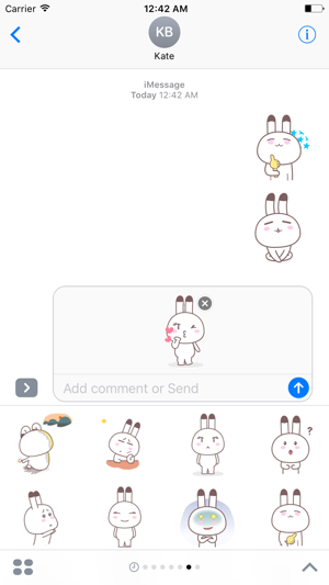 Cute Rabbit 2 - Animated Stickers And Emoticons(圖2)-速報App