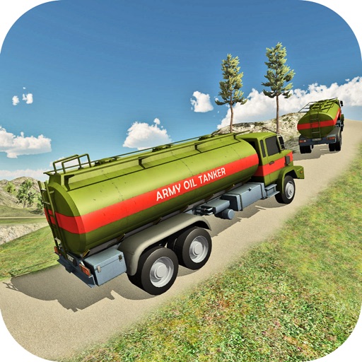 Army Oil Tanker Transporter – Military Cargo Truck Icon