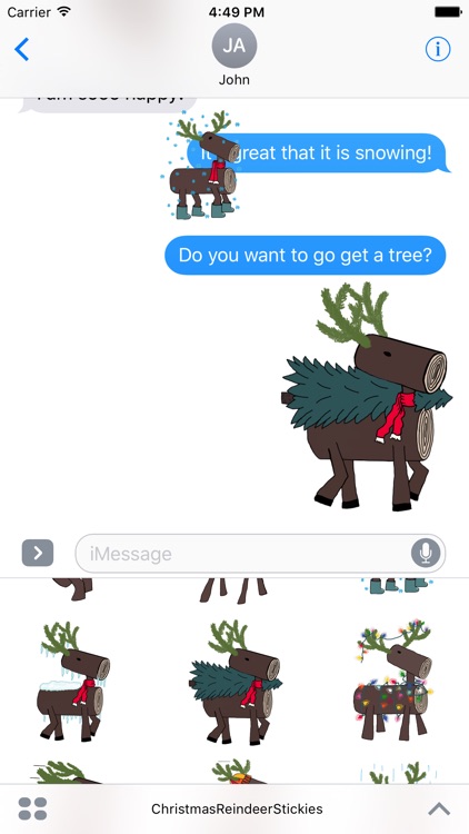 Christmas Reindeer Stickies