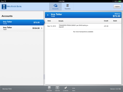 BankISB Mobile for iPad screenshot 3